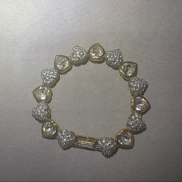 Swarovski Crystal Heart Link Bracelet - Picture 6 of 12